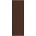 thumbnail image 1 of Ottomanson Solid Bathroom Runner Rug 20" x 53" - Non Slip Low Pile Carpet, Brown, 1 of 14