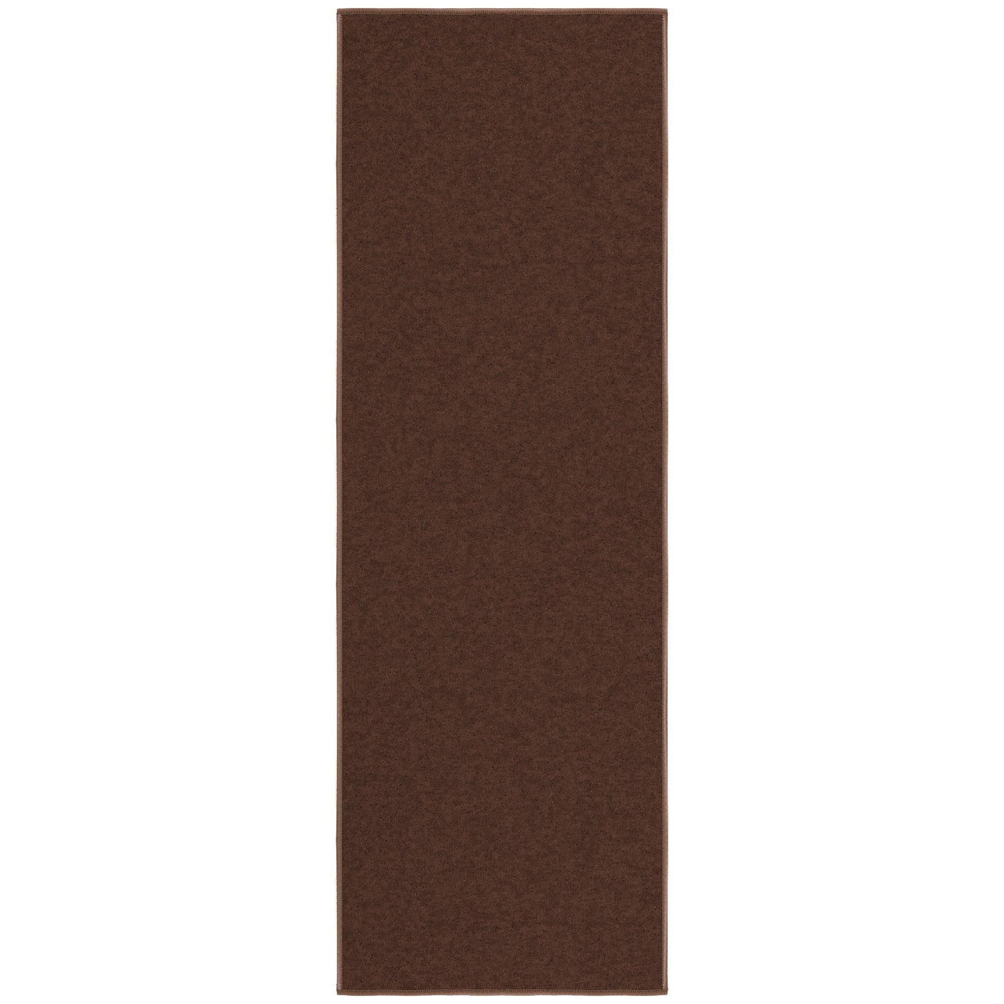 Ottomanson Non-Slip Rubberback Runner Rug - Brown - 20 x 59 - Walmart.com