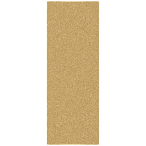 Ottomanson Solid Kitchen Runner Rug 1'10" x 6' - Non Slip Low Pile Carpet, Beige