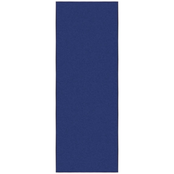 Ottomanson Solid Kitchen Runner Rug 1'10" x 6' - Non Slip Low Pile Carpet, Navy