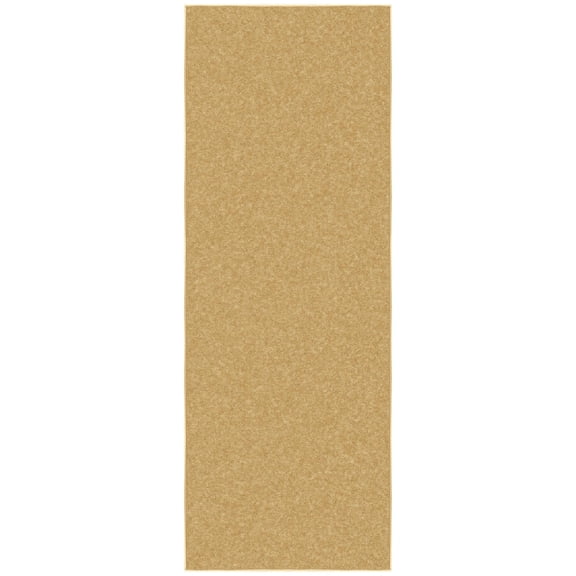 Ottomanson Solid Kitchen Runner Rug 1'10" x 6' - Non Slip Low Pile Carpet, Beige