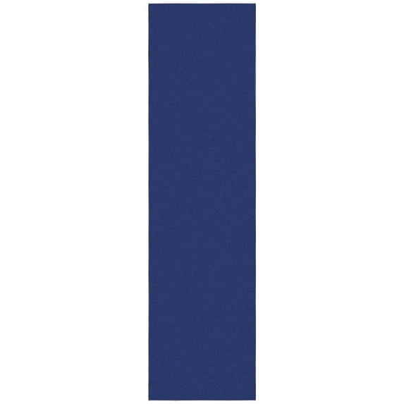 Ottomanson Solid Hallway Runner Rug 2'7" x 9'10" - Non Slip Low Pile Carpet, Navy