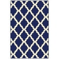 thumbnail image 1 of Ottomanson Trellis Area Rug 3'3" x 5' - Non Slip Low Pile Carpet, Navy, 1 of 11