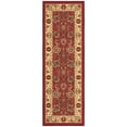 thumbnail image 1 of Ottomanson Floral Bathroom Runner Rug 20" x 53" - Non Slip Low Pile Carpet, Red, 1 of 13
