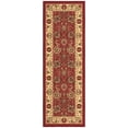 thumbnail image 1 of Ottomanson Floral Bathroom Runner Rug 20" x 53" - Non Slip Low Pile Carpet, Red, 1 of 13