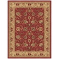 thumbnail image 1 of Ottomanson Floral Area Rug 5' x 6'6" - Non Slip Low Pile Carpet, Red, 1 of 8