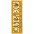 thumbnail image 1 of Ottomanson Non-Slip Rubberback Text 2x5 Laundry Room Runner Rug, 20" x 59", Orange, 1 of 8