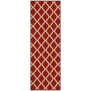 Ottomanson Non-Slip Hallway Runner Rug 20" x 59" Perfect for High Traffic Areas, Red Trellis