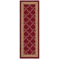thumbnail image 1 of Ottomanson Trellis Bathroom Runner Rug 20" x 53" - Non Slip Low Pile Carpet, Burgundy Red, 1 of 13