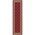 thumbnail image 1 of Ottomanson Trellis Kitchen Runner Rug 1'10" x 6' - Non Slip Low Pile Carpet, Burgundy Red, 1 of 13