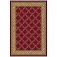 thumbnail image 1 of Ottomanson Trellis Area Rug 3'3" x 4'7" - Non Slip Low Pile Carpet, Burgundy Red, 1 of 11