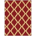 thumbnail image 1 of Ottomanson Trellis Area Rug 5' x 6'6" - Non Slip Low Pile Carpet, Red, 1 of 8