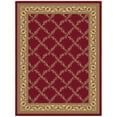 thumbnail image 1 of Ottomanson Trellis Area Rug 5' x 6'6" - Non Slip Low Pile Carpet, Burgundy Red, 1 of 8