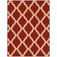 thumbnail image 1 of Ottomanson Trellis Area Rug 5' x 6'6" - Non Slip Low Pile Carpet, Red, 1 of 8