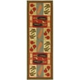 thumbnail image 1 of Ottomanson Non-Slip Rubberback Vegetables 2x5 Kitchen Runner Rug, 20" x 59", Olive, 1 of 8