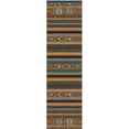 thumbnail image 1 of Ottomanson Non-Slip Hallway Runner Rug 1'10" x 7' Perfect for High Traffic Areas, Multi Stripes, 1 of 8