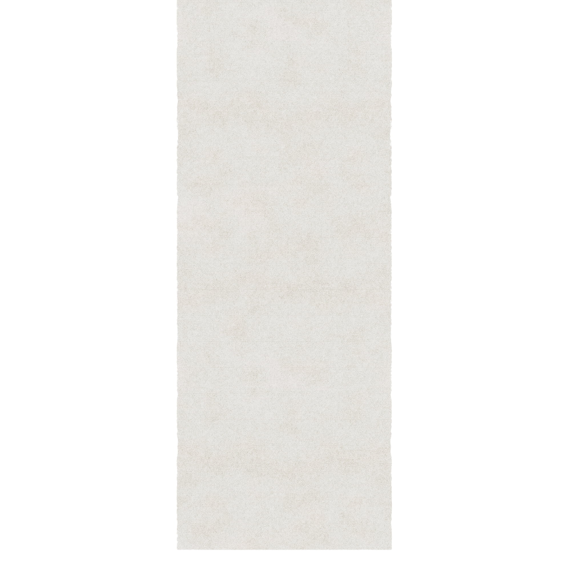 Ottomanson Plush Hallway Runner Rug 1'11.6" x 13' – Soft Non-Slip Indoor Runner, White