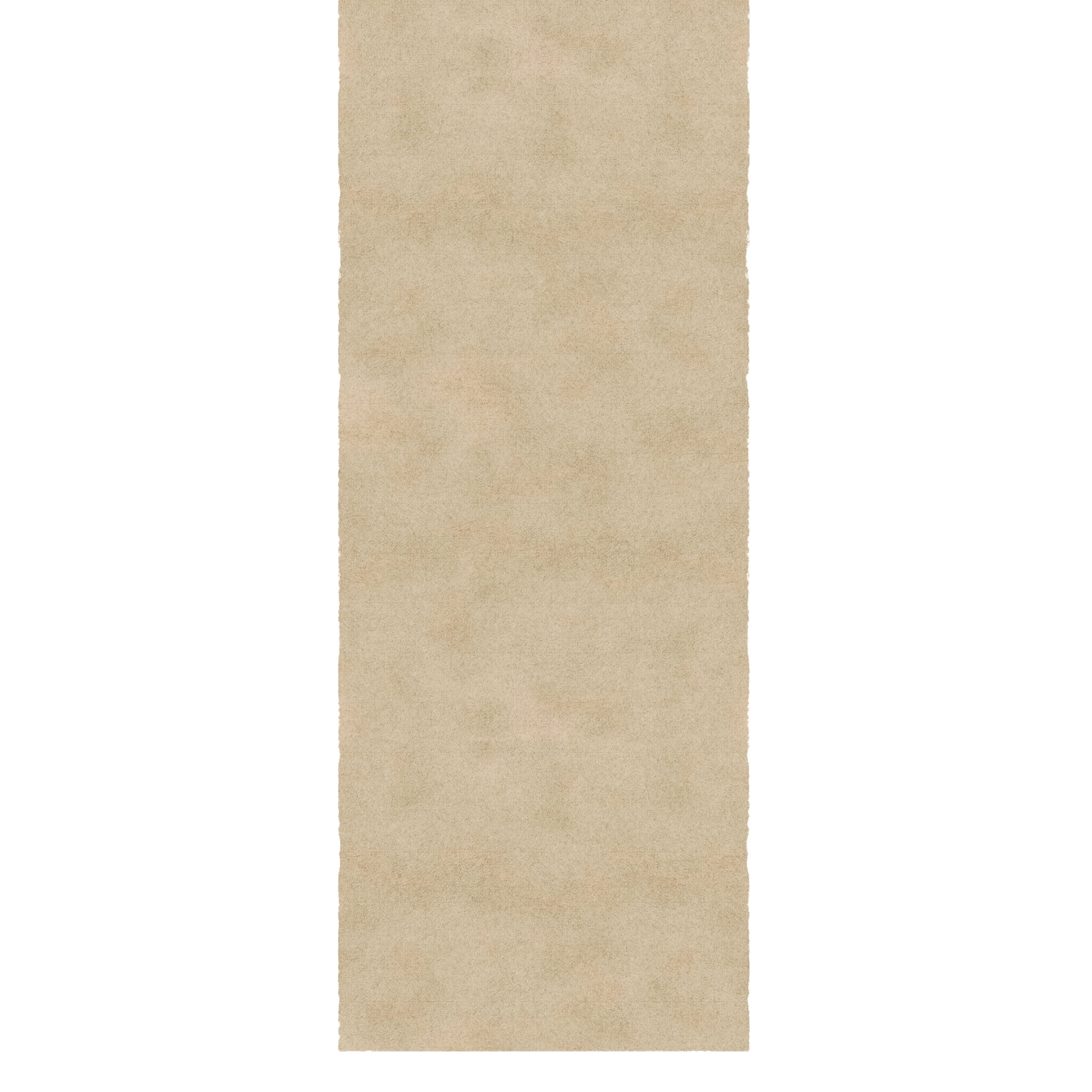 Ottomanson Aisle Runner Rug 1'11.6" x 19' – Non-Slip Plush Extra Long Indoor Runner, Beige