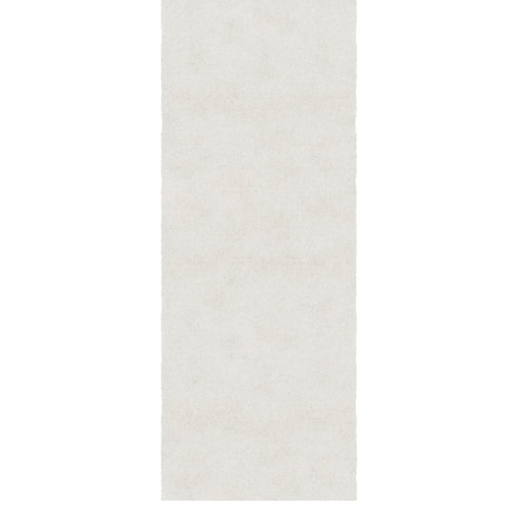 Ottomanson Aisle Runner Rug 1'11.6" x 23' – Non-Slip Plush Extra Long Indoor Runner, White