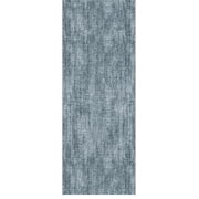 Ottomanson Bath Rug 1'10.5" x 5' Soft Non-Slip Washable Runner, Solid Greyish Blue