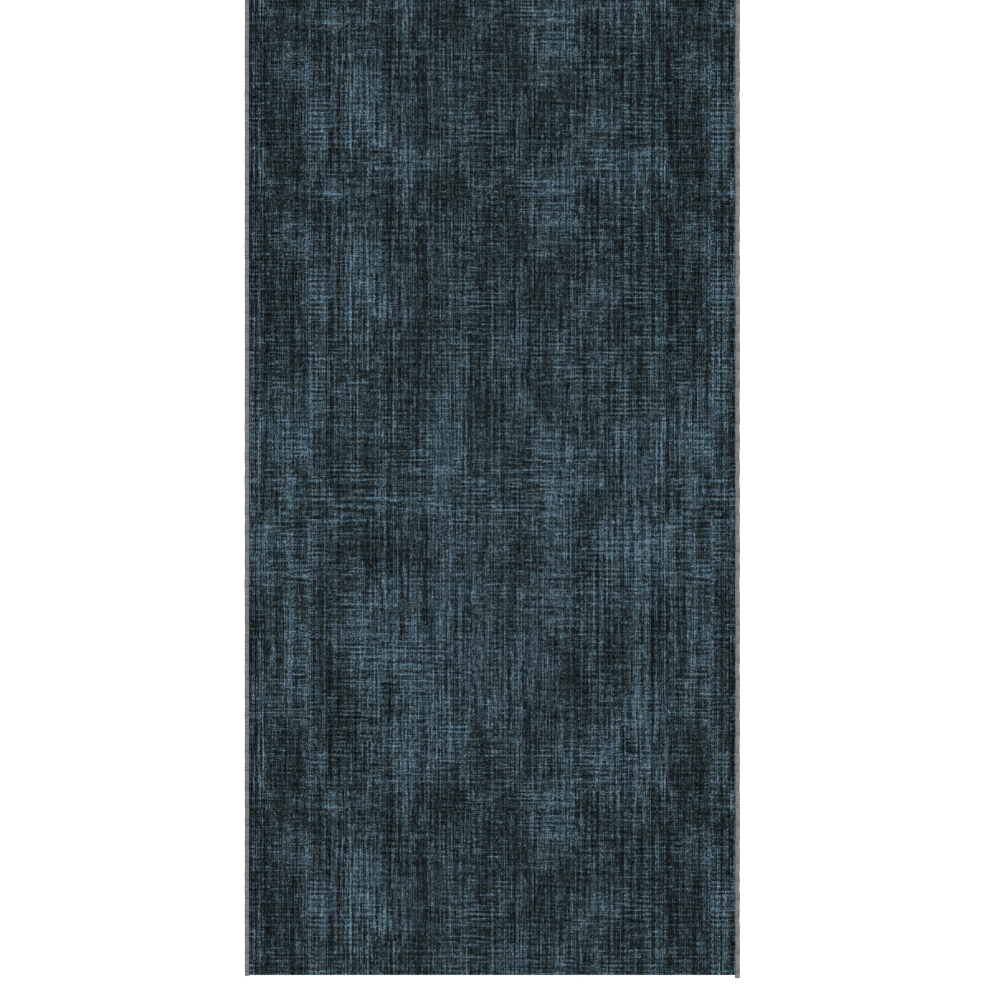 Ottomanson Aisle Runner Rug 2'7" x 31' Soft Non-Slip Indoor Rug, Solid Charcoal Navy