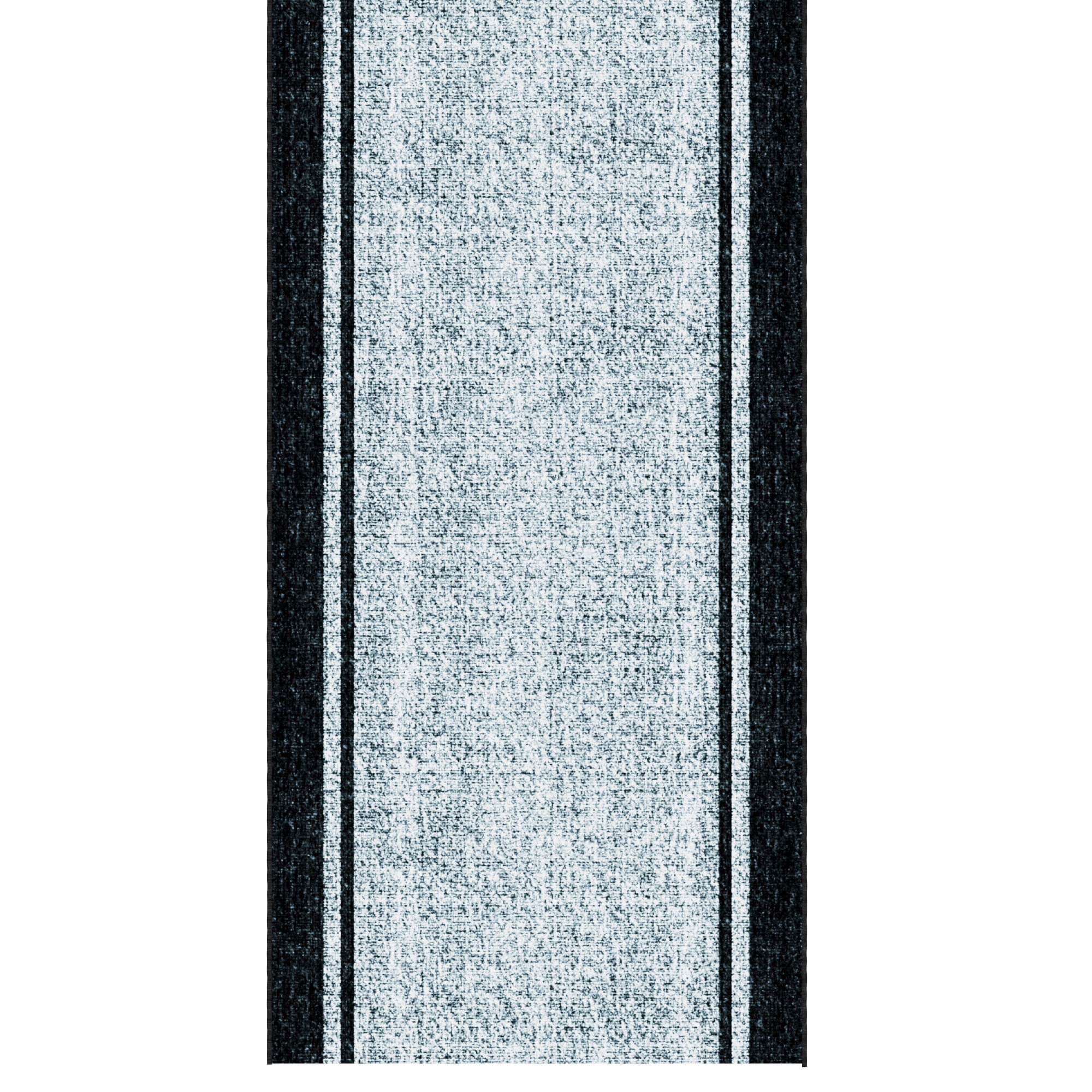 Ottomanson Aisle Runner Rug 2'7" x 33' Soft Non-Slip Indoor Rug, Border Gray