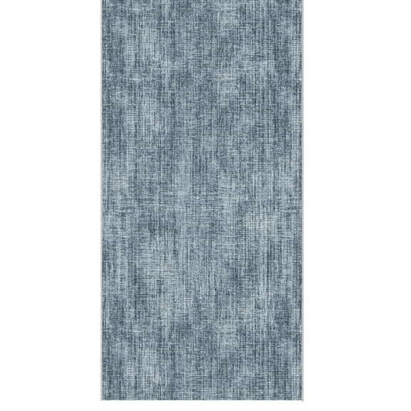 Ottomanson Aisle Runner Rug 2'7" x 53' Soft Non-Slip Indoor Rug, Solid Greyish Blue