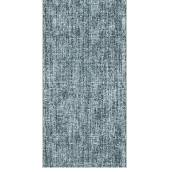 Ottomanson Runner Rug 2'7" x 7' Soft Non-Slip Indoor Runner, Solid Greyish Blue