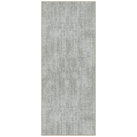 Ottomanson Non-Slip Washable Kitchen Runner Rug Mat for Hallway Durable Easy Care 20" x 53" Solid Beige