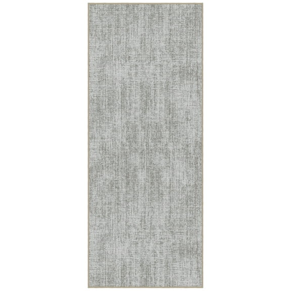 Ottomanson Non-Slip Washable Kitchen Runner Rug Mat for Hallway Durable Easy Care 20" x 53" Solid Beige