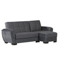 thumbnail image 1 of Ottomanson Origins Air Convertible L-Shaped Sectional Sofa, Gray Microfiber, 1 of 6