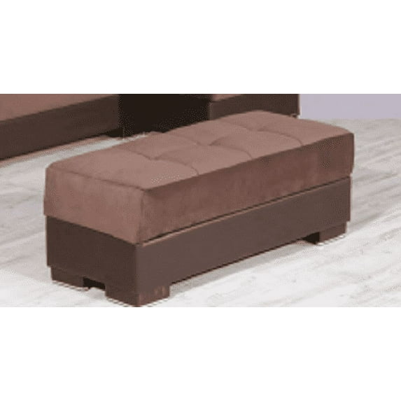 Ottomanson Origins Air Rectangular Upholstered Lift Top Ottoman, Brown/Brown