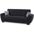 thumbnail image 1 of Ottomanson Origins Air Convertible Sofa Bed with Storage 74", Dark Blue Polyester, 1 of 12