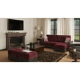 thumbnail image 1 of Ottomanson Origins Modern Convertible L-Shaped Sectional Sofa, Burgundy Color Microfiber, 1 of 7