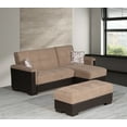 thumbnail image 1 of Ottomanson Origins Pro Modern Convertible L-Shaped Sectional Sofa, Beige Chenille, 1 of 6