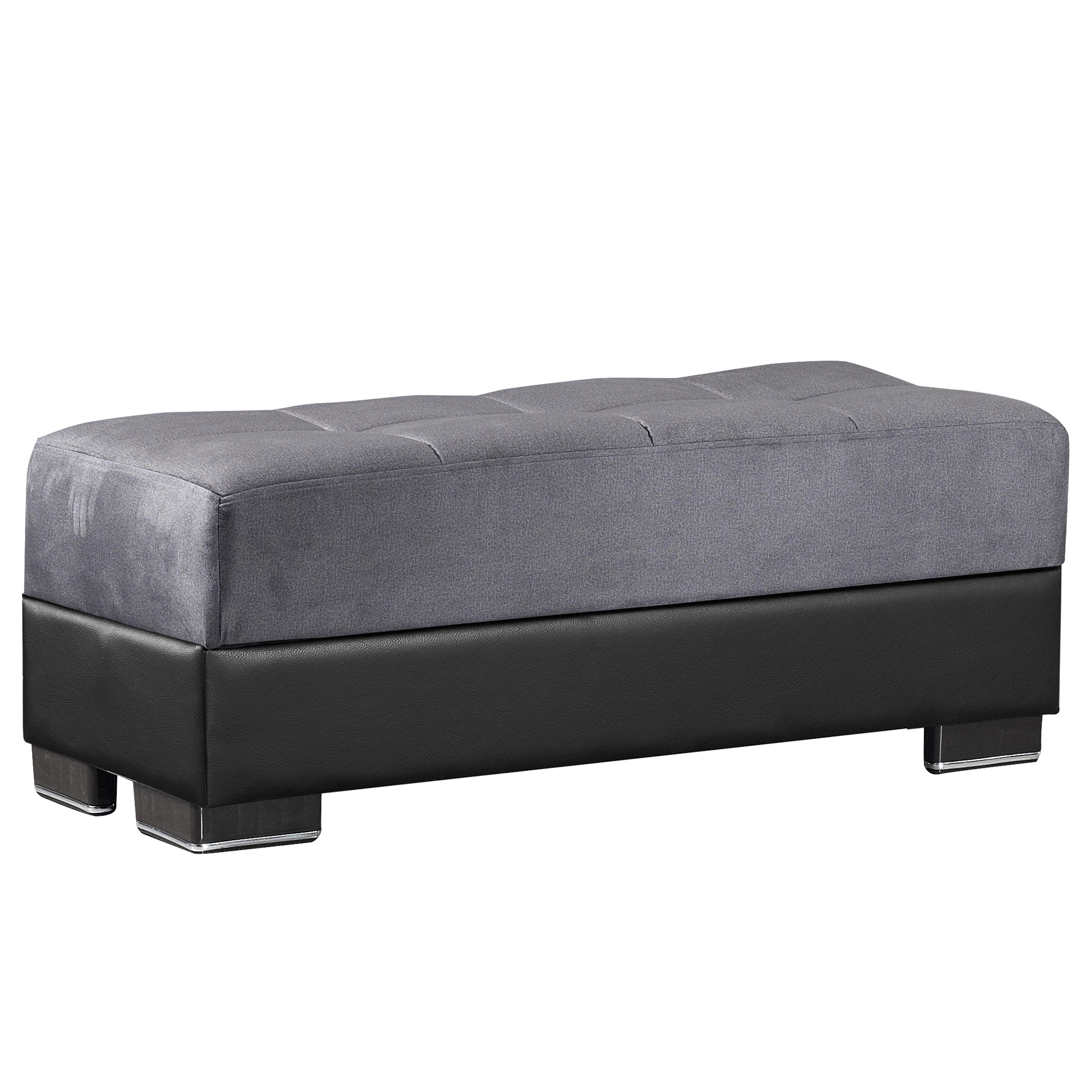 Ottomanson Origins Pro Rectangular Upholstered Lift Top Ottoman, Gray