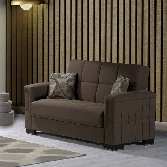 Ottomanson Origins Pro Sleeper Loveseat, Brown Polyester