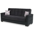 thumbnail image 1 of Ottomanson Origins Pro Sofa Bed with Storage 74", Black Microfiber, 1 of 10