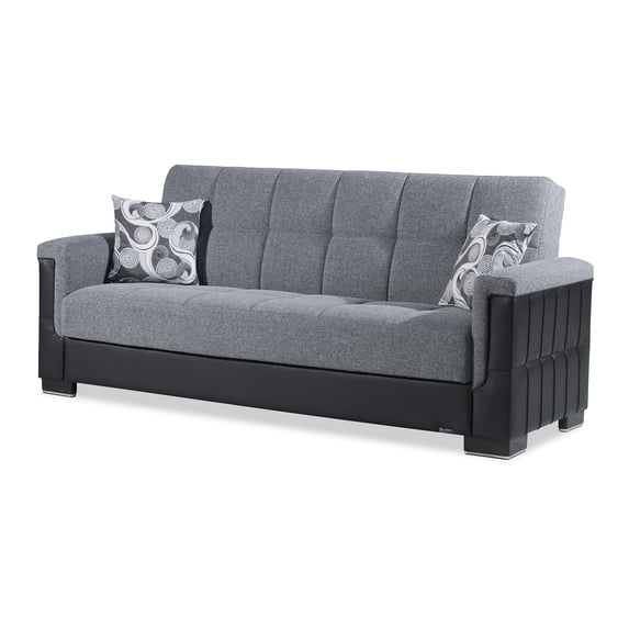 Ottomanson Origins Pro Sofa Bed with Storage 74", Gray Polyester