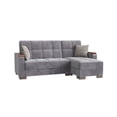thumbnail image 1 of Ottomanson Origins X Convertible L-Shaped Sectional Sofa, Gray Microfiber, 1 of 12