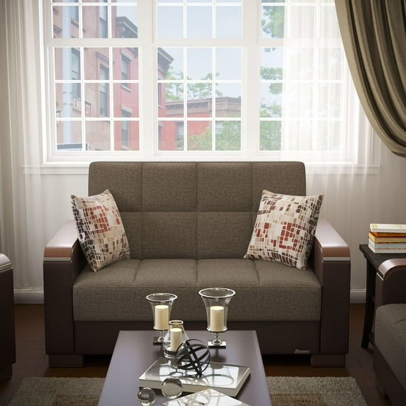 Ottomanson Origins X Sleeper Loveseat, Brown Polyester