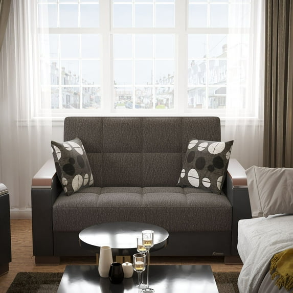 Ottomanson Origins X Sleeper Loveseat, Gray Chenille