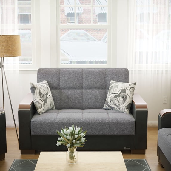 Ottomanson Origins X Sleeper Loveseat, Gray Polyester