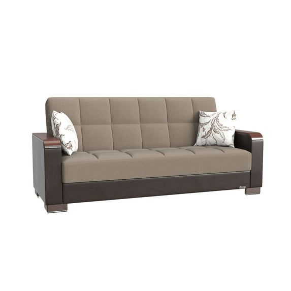 Ottomanson Origins X Sofa Bed with Storage 74", Beige Chenille