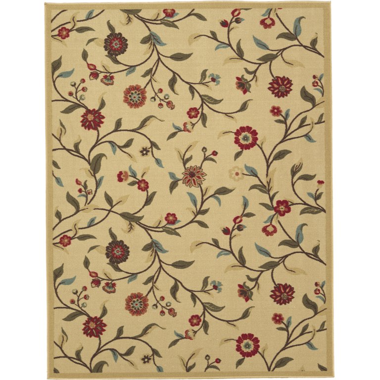 Ottomanson Ottohome Collection Non-Slip Rubberback Floral Border 20x30  Indoor/Outdoor Doormat, 20 in. x 30 in., Camel OTH2232-20X30 - The Home  Depot