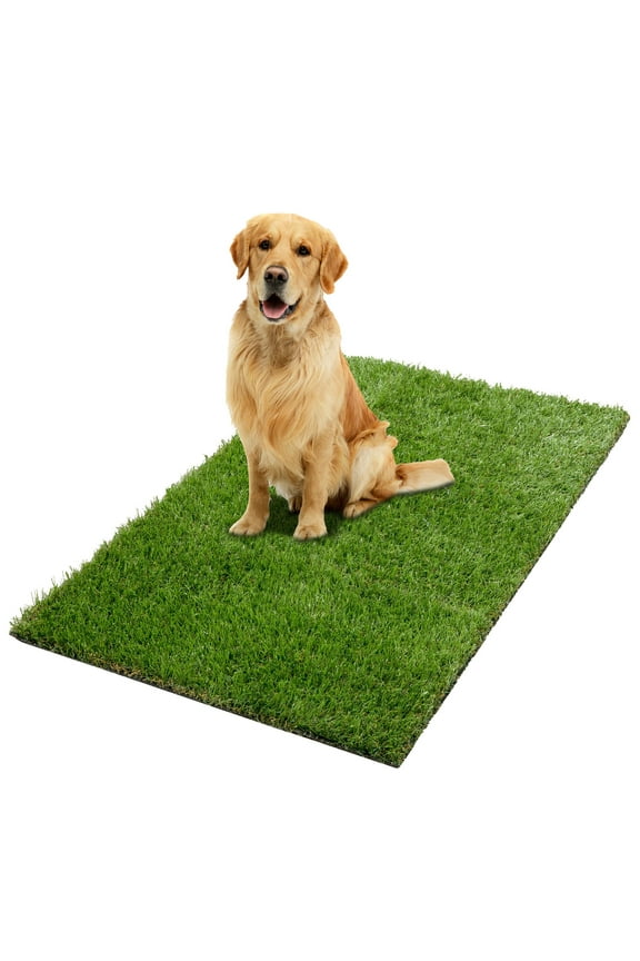 Pet Training Grass Pad 3x5 Dog Fake Grass Floor Mat, 2'7" x 5', Green