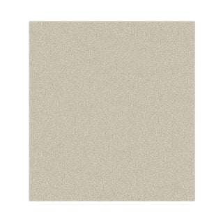 Ottomanson Plush Shag Bath Rug, Non-Slip Bathroom Mat with Rubber Backing, 24" x 24", Cream