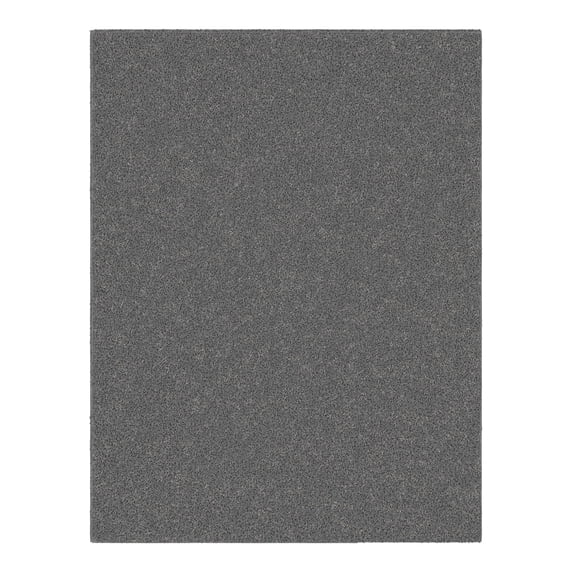 Ottomanson Plush Shag Bath Rug, Non-Slip Bathroom Mat with Rubber Backing, 24" x 36", Gray