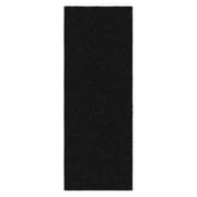 Ottomanson Plush Shag Bath Rug, Non-Slip Bathroom Mat with Rubber Backing, 24" x 60", Black