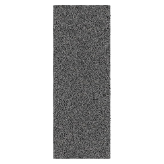 Ottomanson Plush Shag Bath Rug, Non-Slip Bathroom Mat with Rubber Backing, 24" x 60", Gray